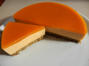 Entremets abricot pistache